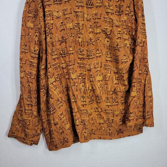 Vtg Chicos Shawl Cardigan Womens Medium Kimono Lagenlook Cottagecore Art To Wear - Picture 10 of 12